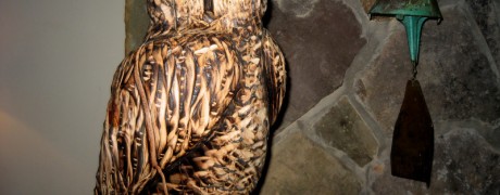 Owl, Hemlock, natural finish