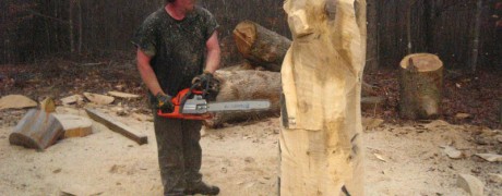 Waving Chainsaw Black Bear