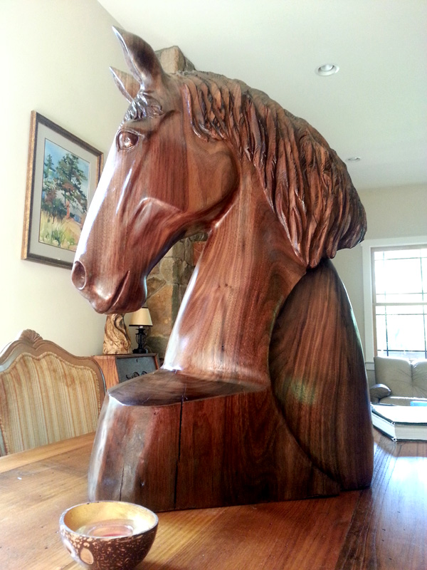 Horse Head with Arc in Walnut Wood – Sleepy Hollow Art
